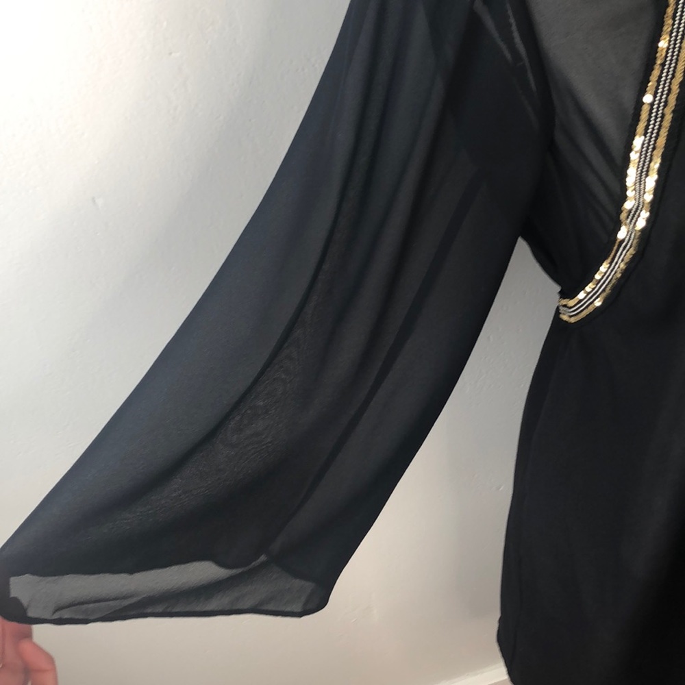 Bcbgeneration Sequin Open Back Chiffon Dress - image 6